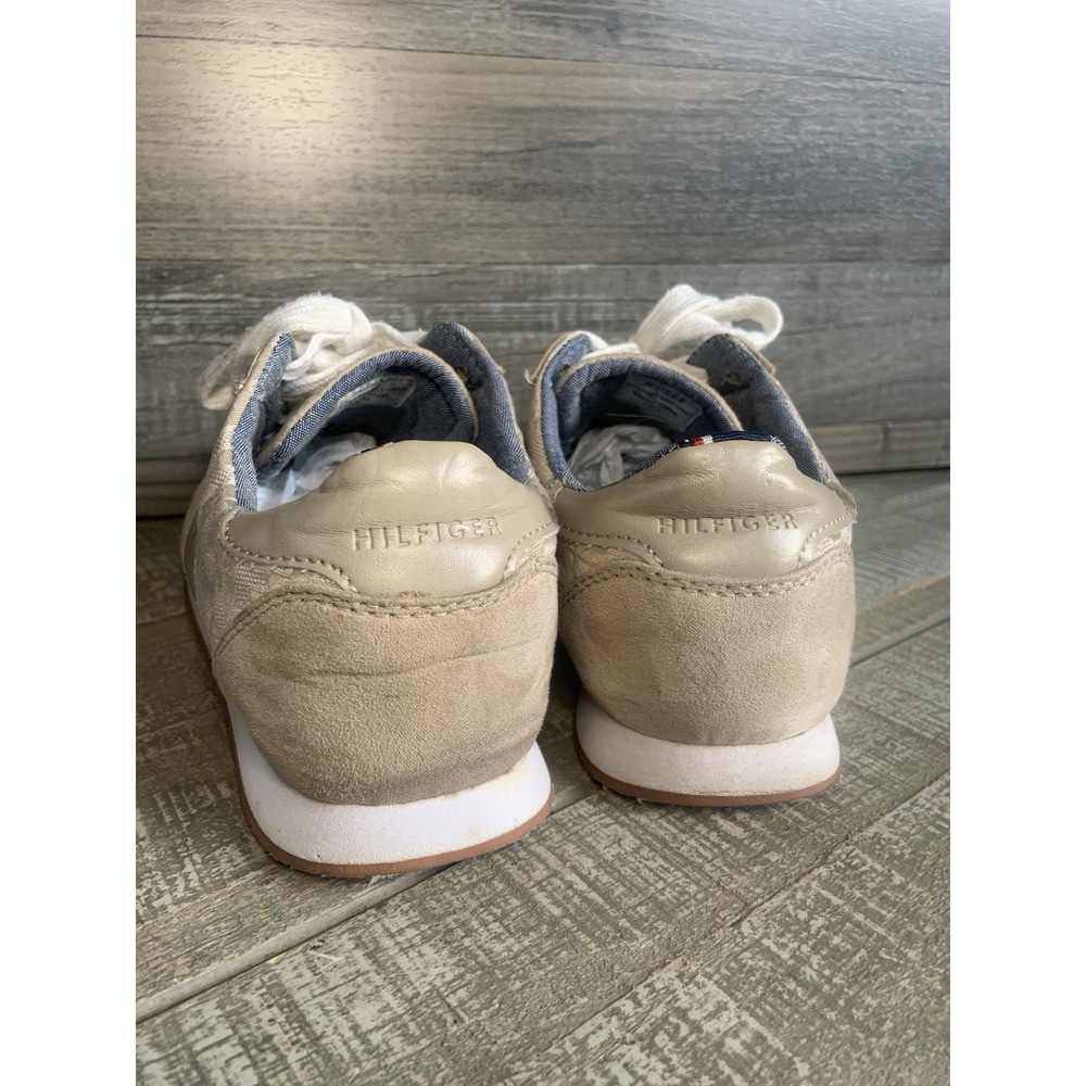 Tommy Hilfiger Women's Sneakers Shoes Size 7.5 Tan Wonderful Condition - Picture 3 of 8